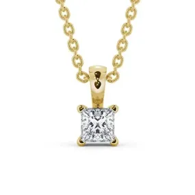 0.20CT Lab Grown Diamond Princess Solitaire  Pendant