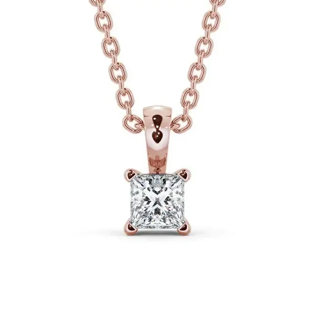0.20CT Lab Grown Diamond Princess Solitaire  Pendant