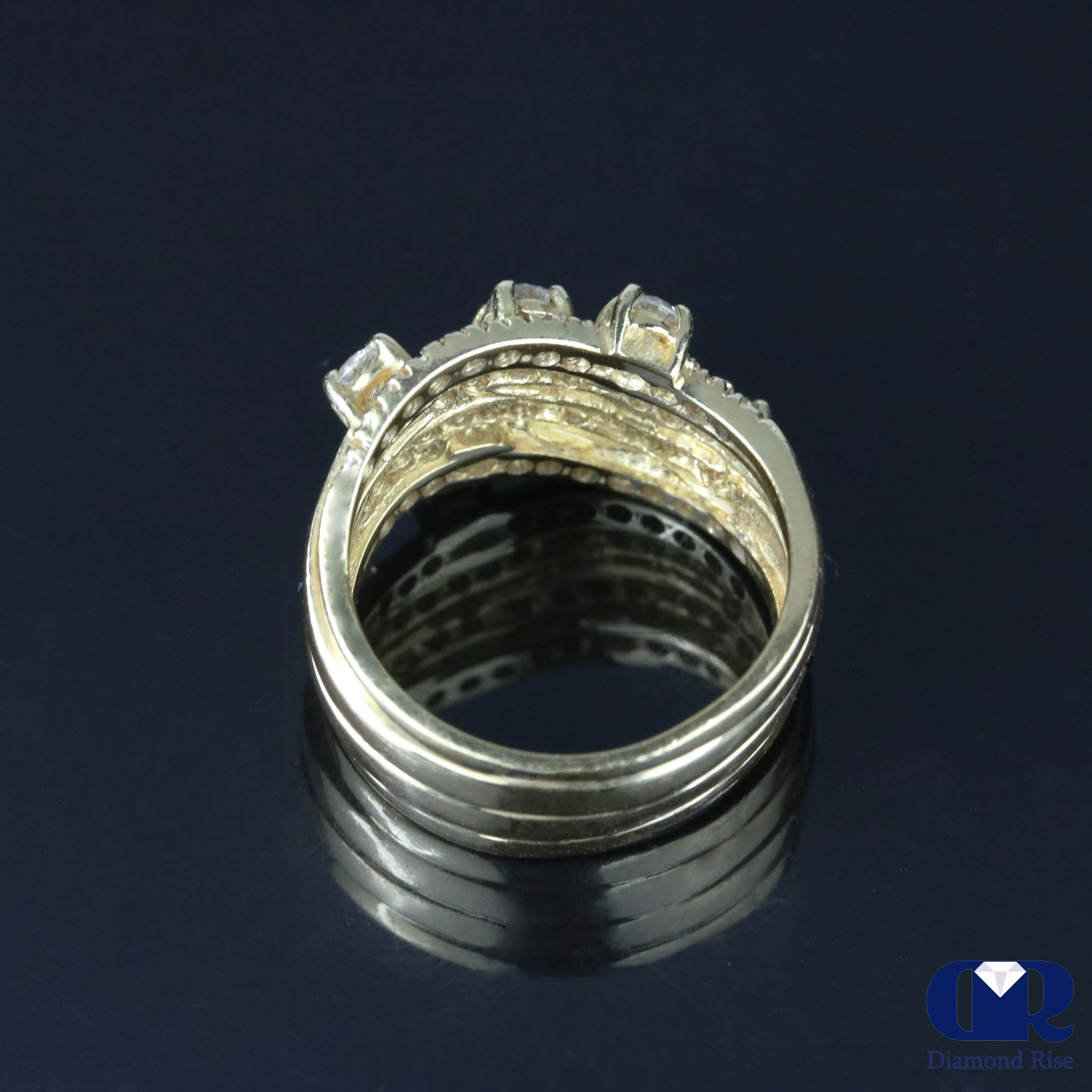 1.00 Ct Diamond Cocktail Ring Right Hand Ring In 18K Gold
