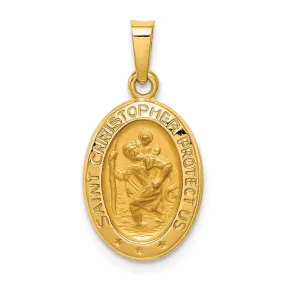 14 Yellow Gold Saint Christopher Medal Pendant