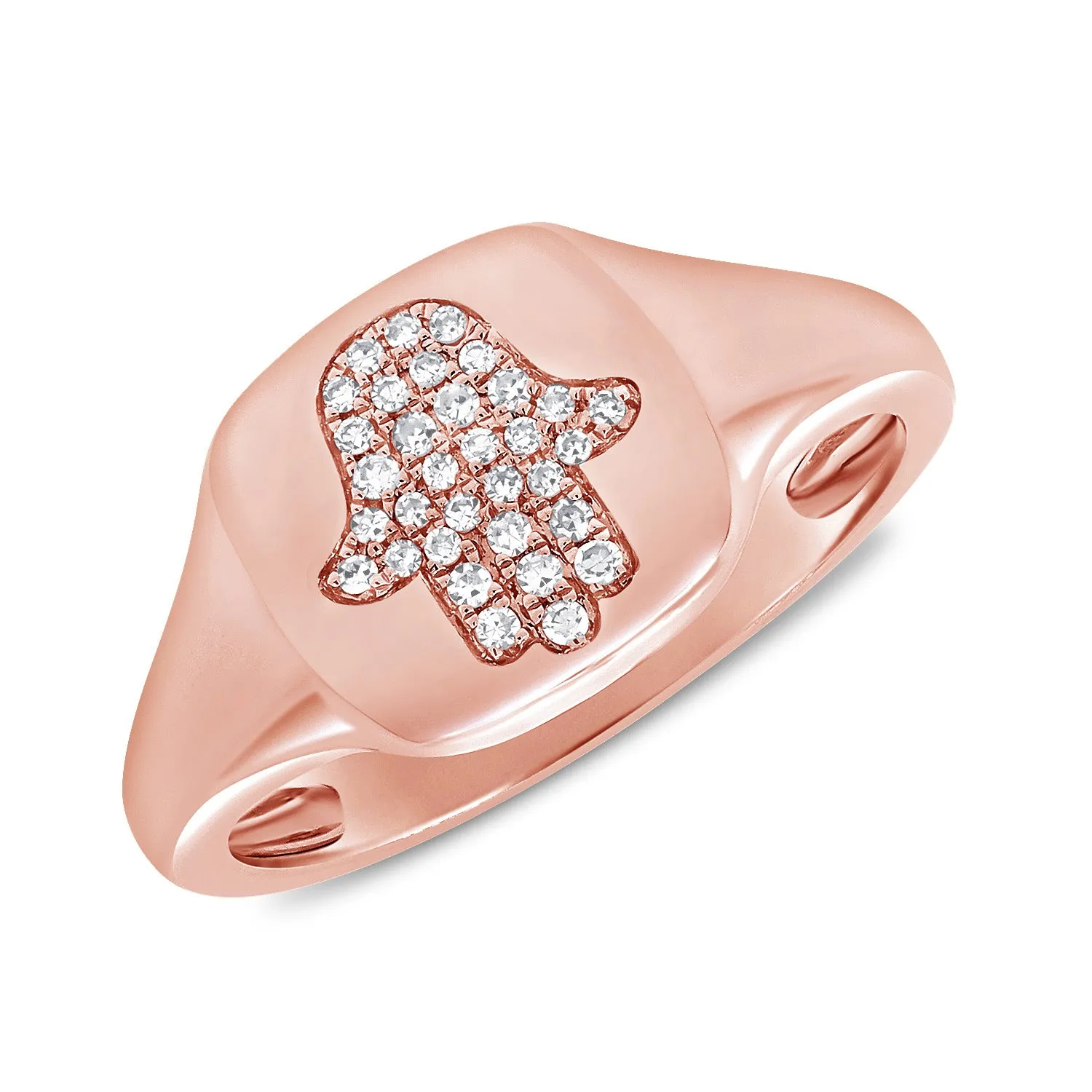 14k Gold & Diamond Pinky Ring - 0.07ct