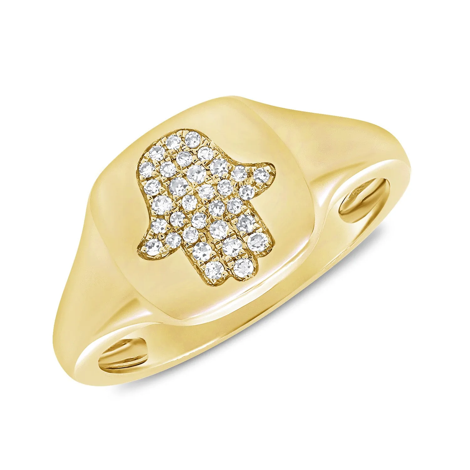 14k Gold & Diamond Pinky Ring - 0.07ct