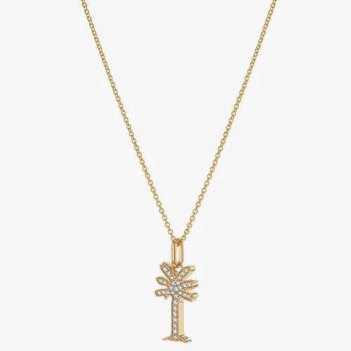 14K H-I/SI Noémie Palm Tree Diamond Necklace