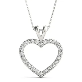 14K Heart Diamond Necklace / Pendant