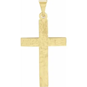 14K Yellow 20x13.7 mm Cross Pendant