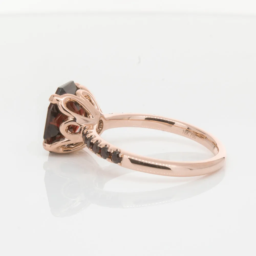 18ct Rose Gold Garnet Octavus Ring