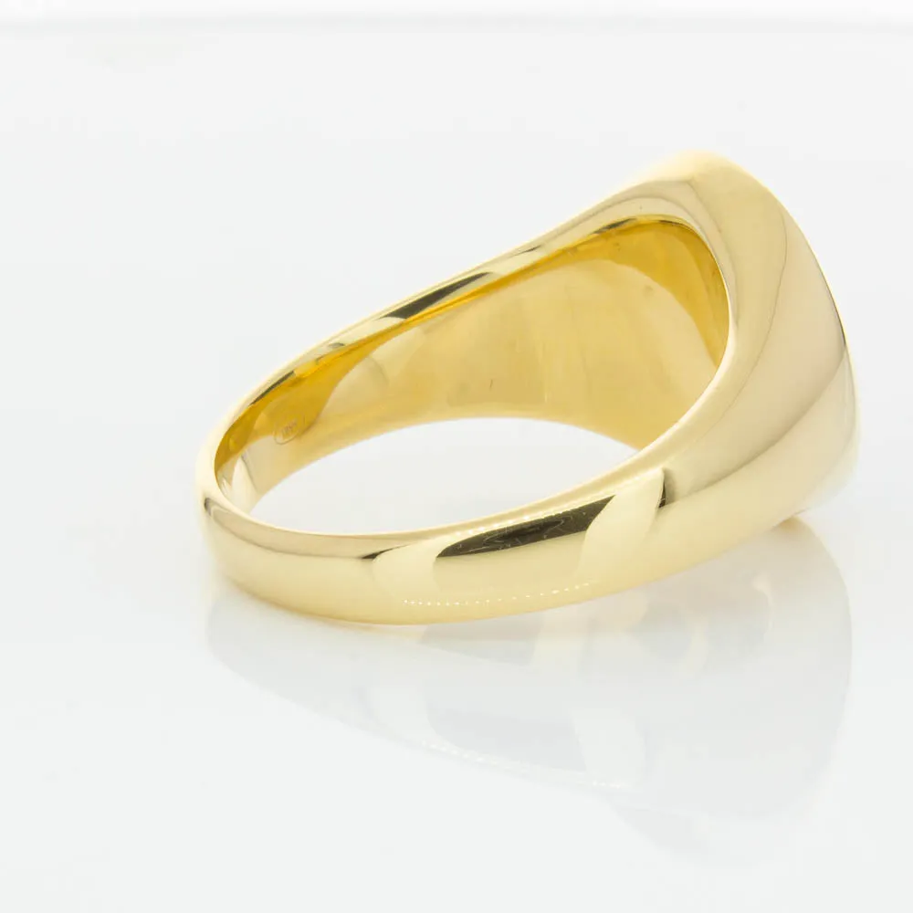 18ct Yellow Gold 4.06ct Pounamu Signet Ring