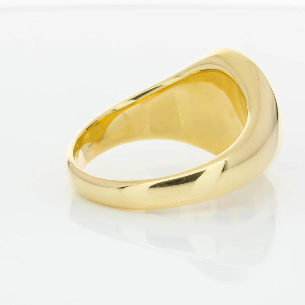 18ct Yellow Gold 4.06ct Pounamu Signet Ring