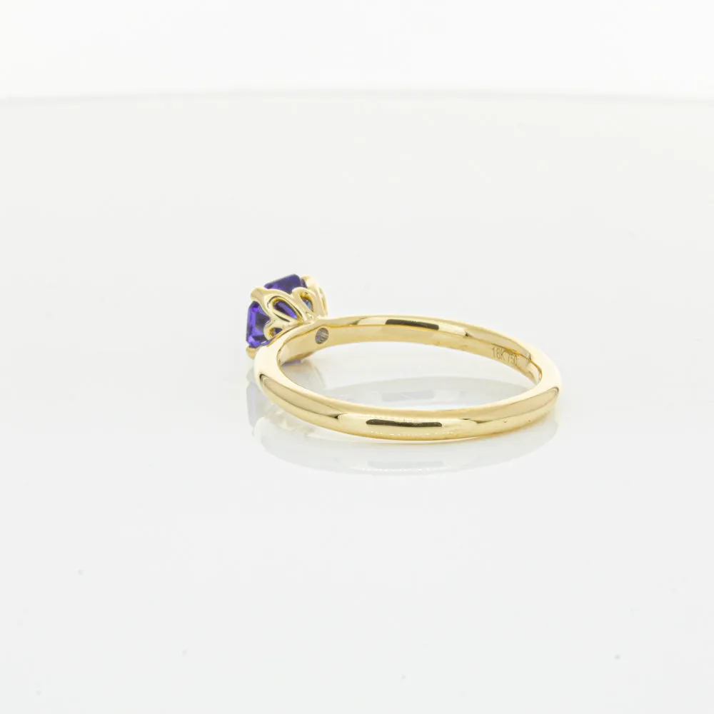 18ct Yellow Gold Tanzanite Mini Octavia Ring