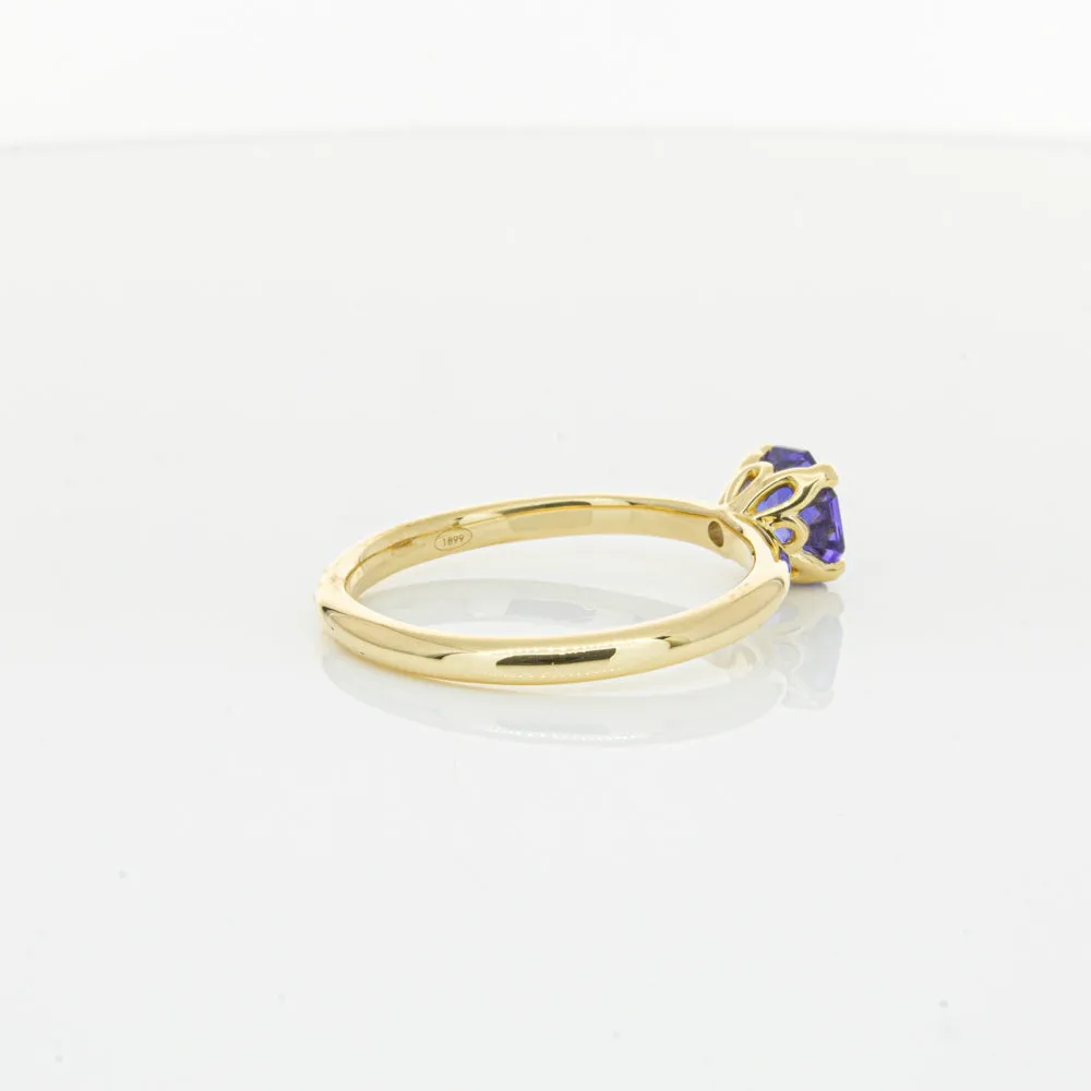 18ct Yellow Gold Tanzanite Mini Octavia Ring