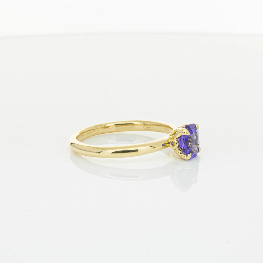 18ct Yellow Gold Tanzanite Mini Octavia Ring