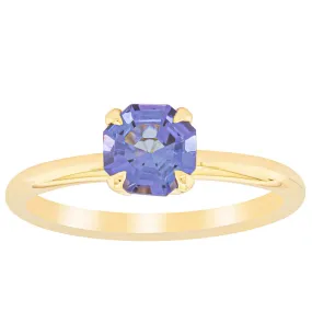 18ct Yellow Gold Tanzanite Mini Octavia Ring