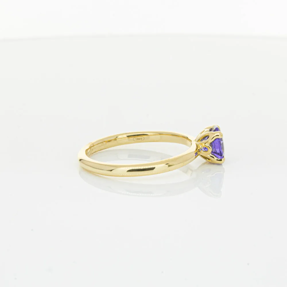 18ct Yellow Gold Tanzanite Mini Octavia Ring