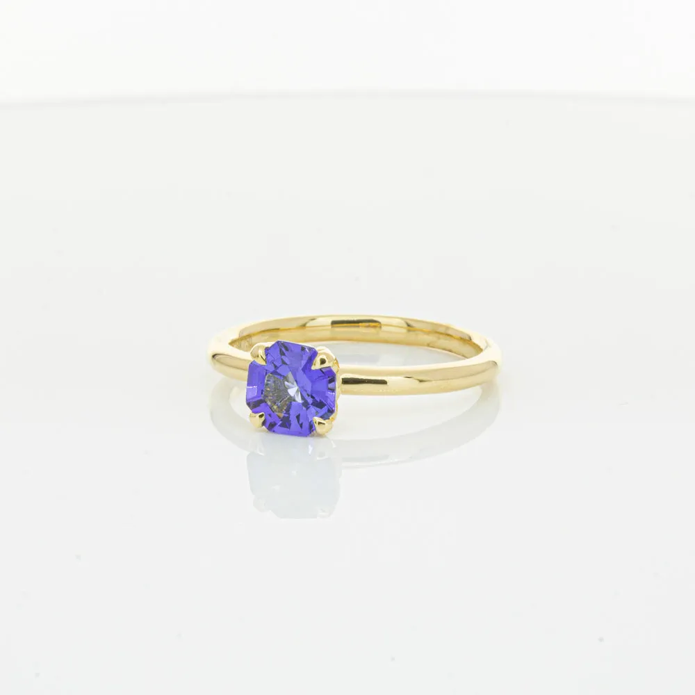 18ct Yellow Gold Tanzanite Mini Octavia Ring