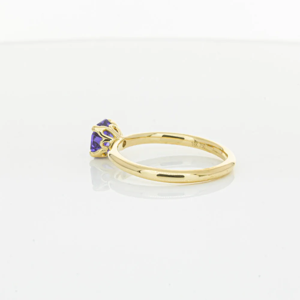 18ct Yellow Gold Tanzanite Mini Octavia Ring