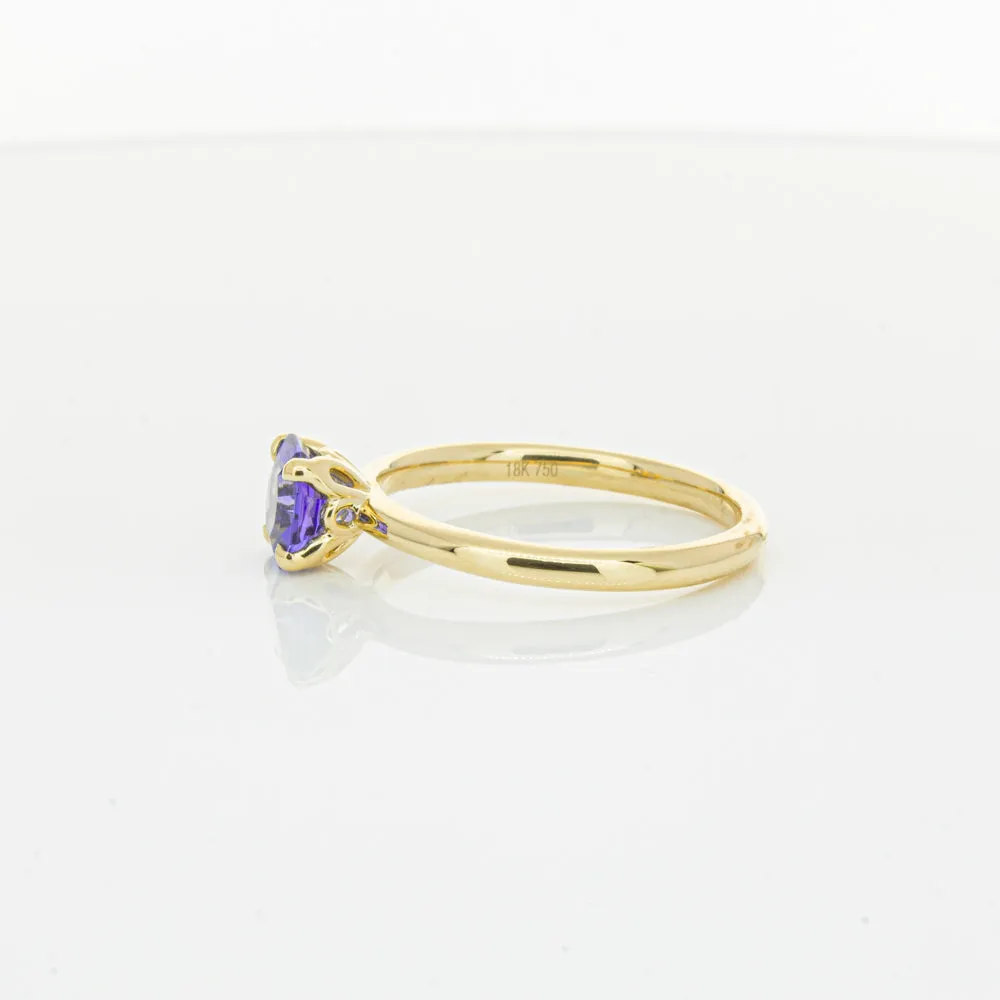 18ct Yellow Gold Tanzanite Mini Octavia Ring