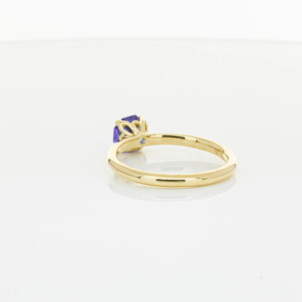 18ct Yellow Gold Tanzanite Mini Octavia Ring