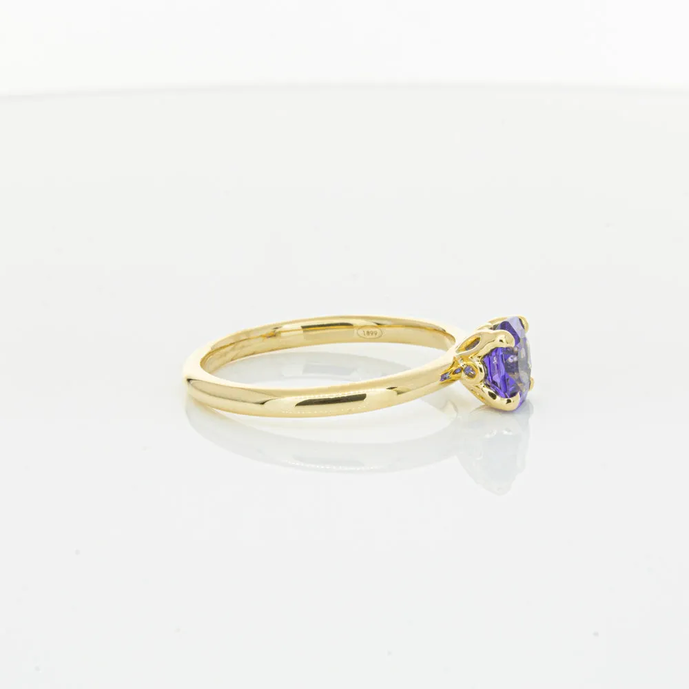 18ct Yellow Gold Tanzanite Mini Octavia Ring