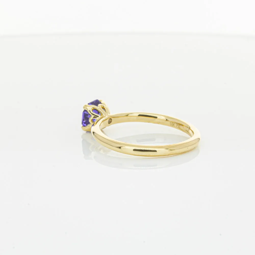 18ct Yellow Gold Tanzanite Mini Octavia Ring