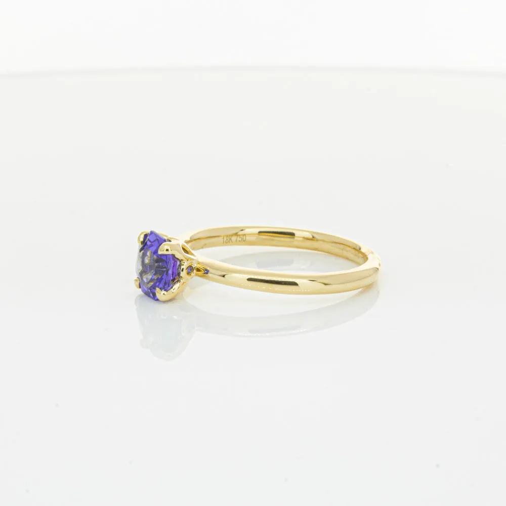 18ct Yellow Gold Tanzanite Mini Octavia Ring