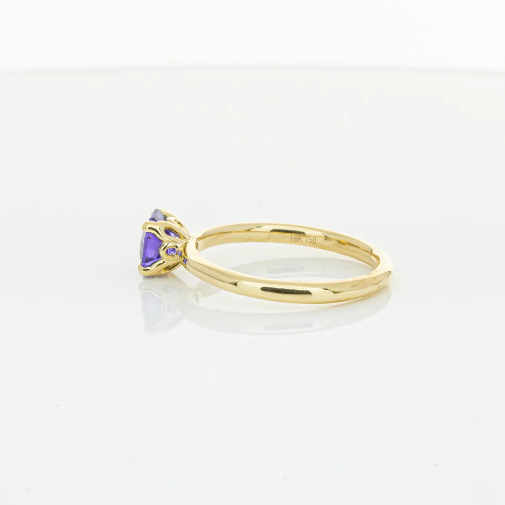 18ct Yellow Gold Tanzanite Mini Octavia Ring