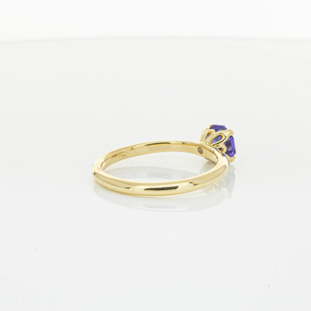 18ct Yellow Gold Tanzanite Mini Octavia Ring