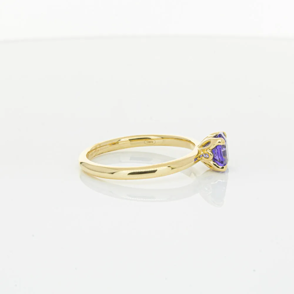 18ct Yellow Gold Tanzanite Mini Octavia Ring