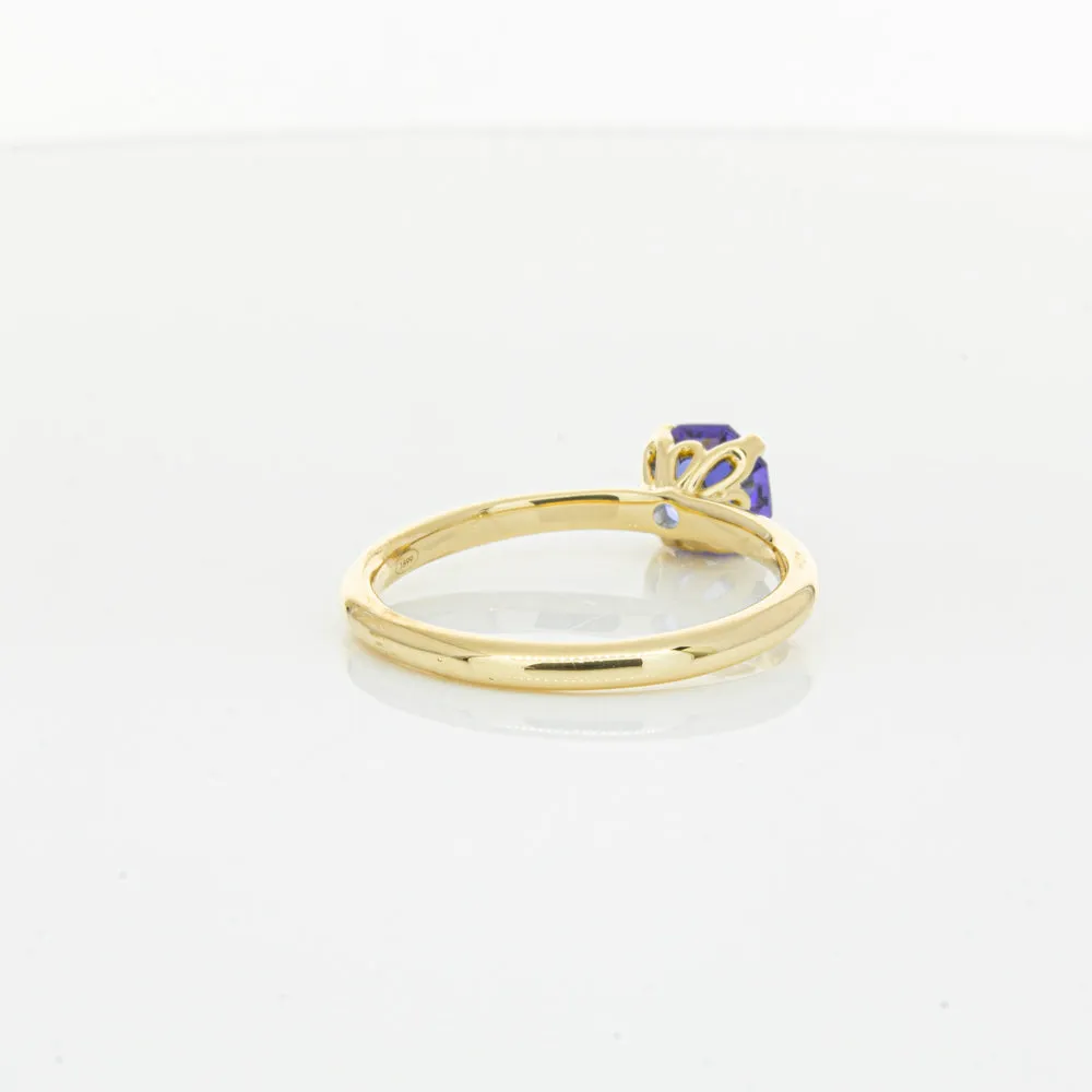18ct Yellow Gold Tanzanite Mini Octavia Ring