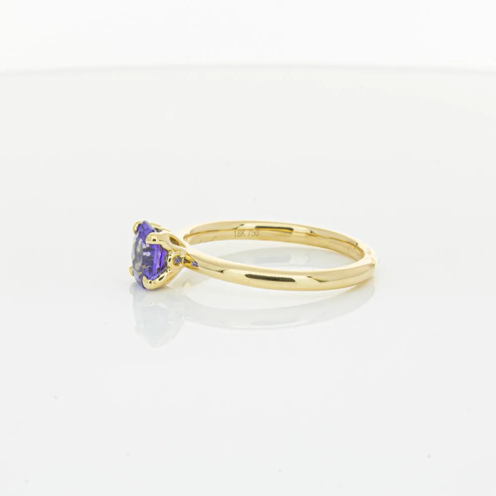 18ct Yellow Gold Tanzanite Mini Octavia Ring