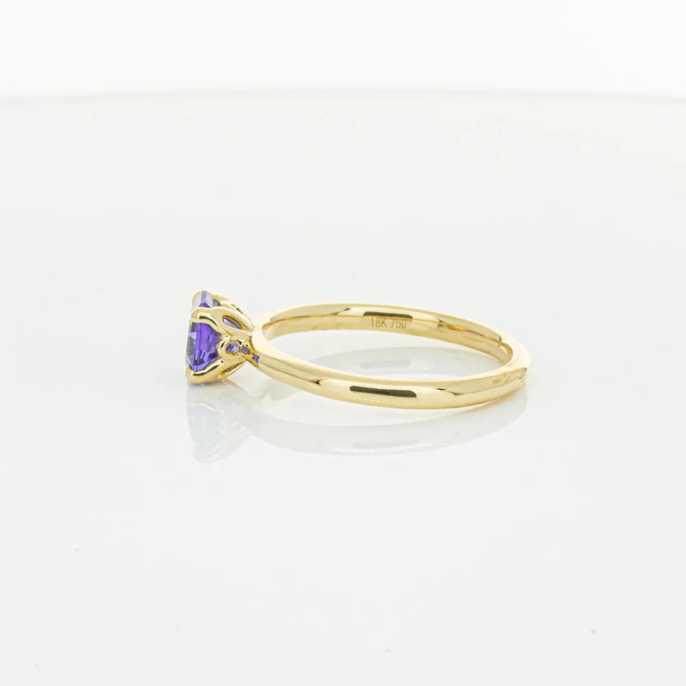 18ct Yellow Gold Tanzanite Mini Octavia Ring