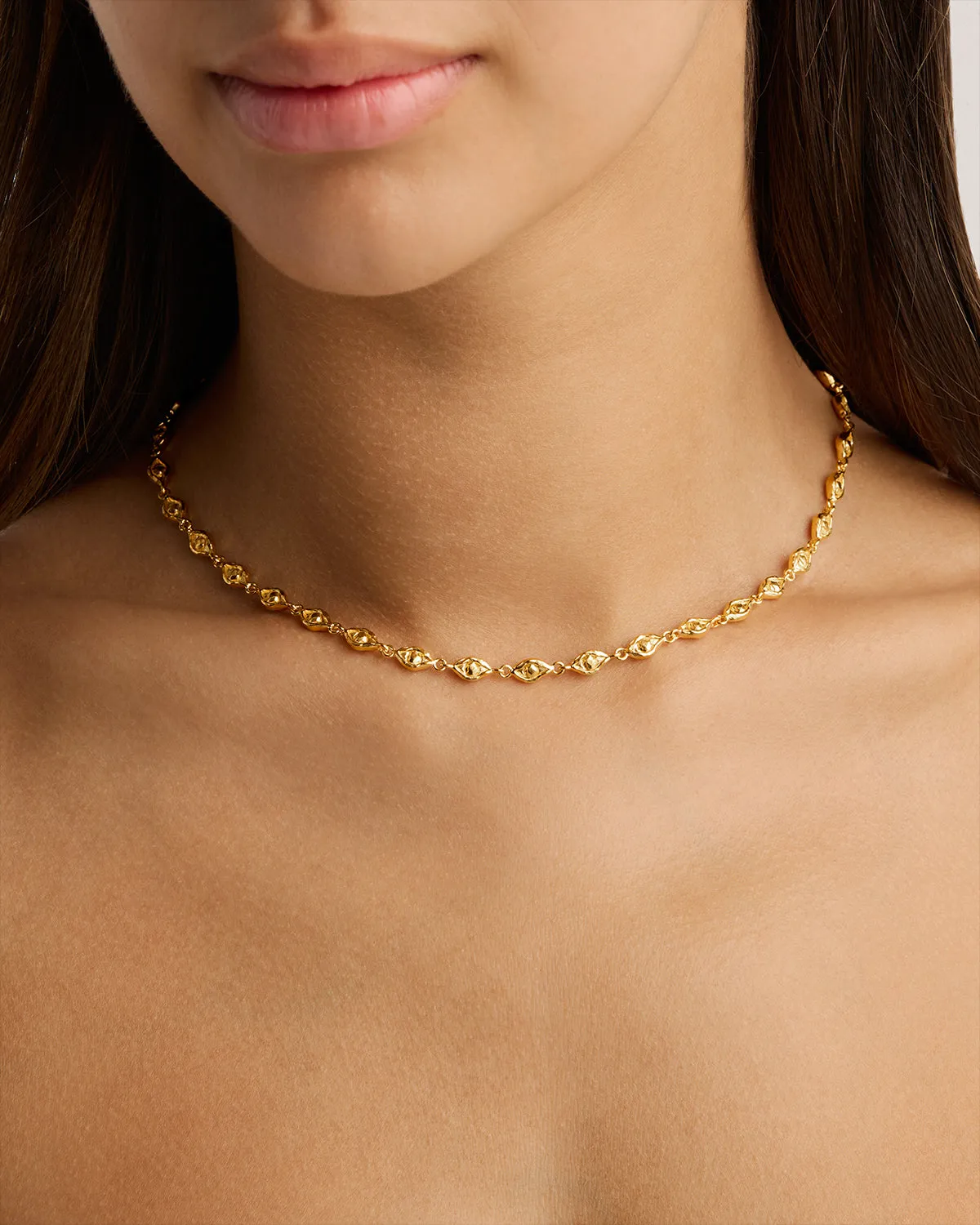 18k Gold Vermeil Lucky Eyes Choker