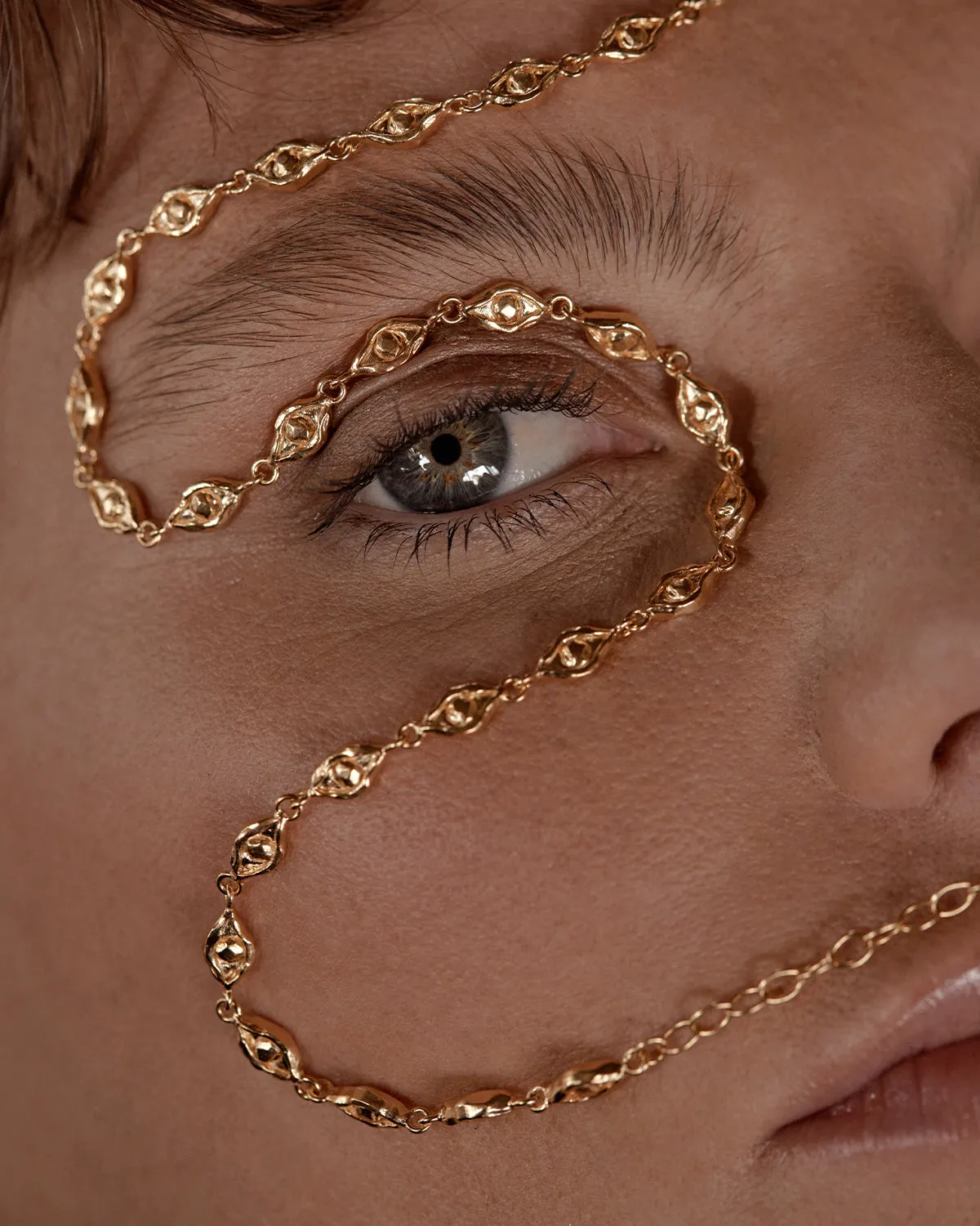 18k Gold Vermeil Lucky Eyes Choker