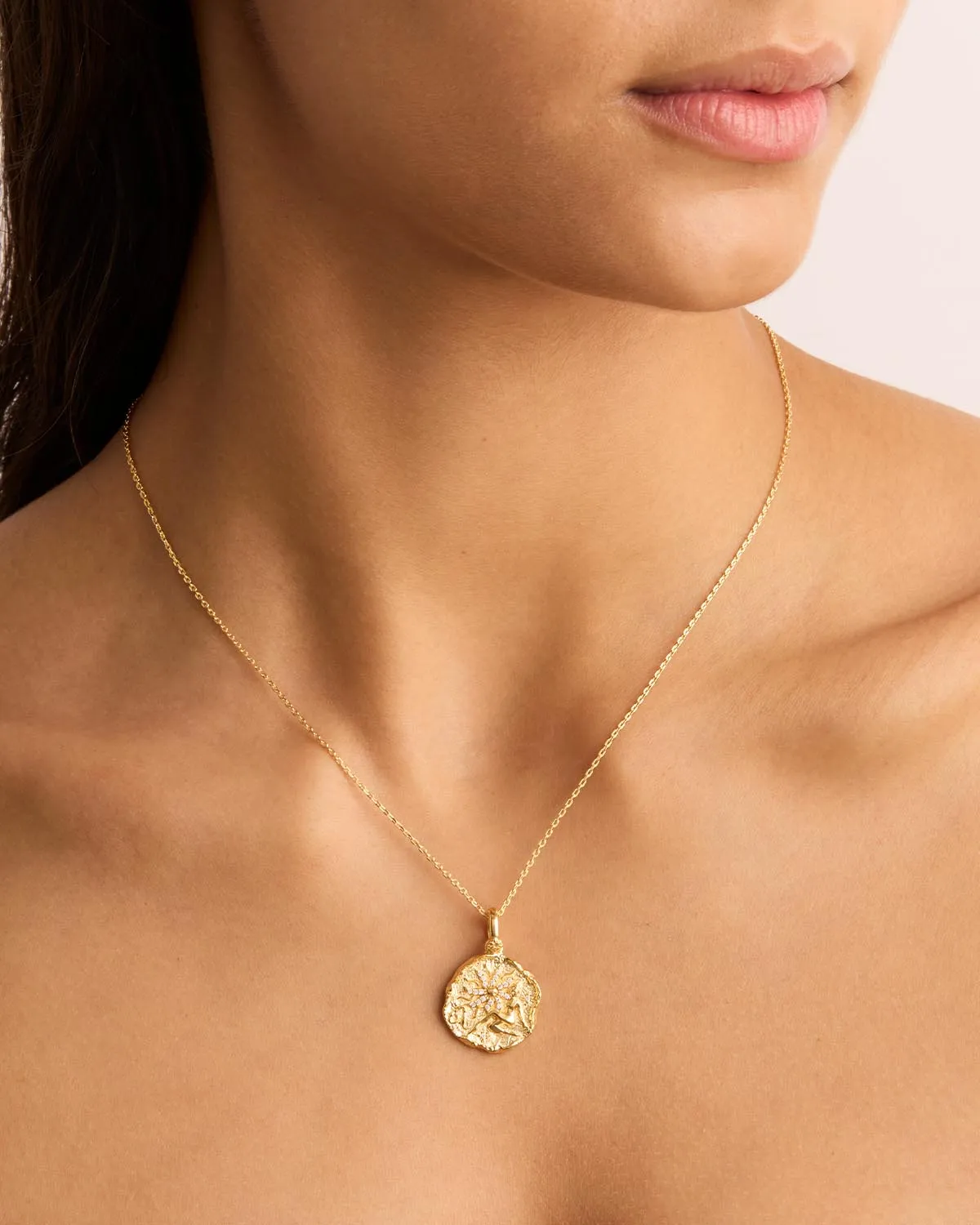 18k Gold Vermeil She is Zodiac Necklace - Leo