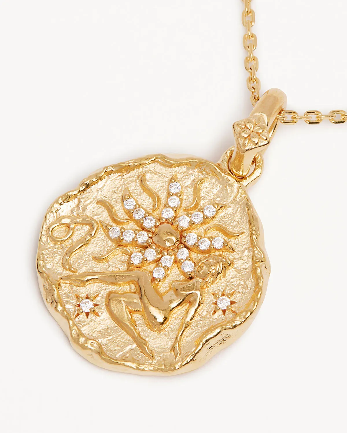18k Gold Vermeil She is Zodiac Necklace - Leo