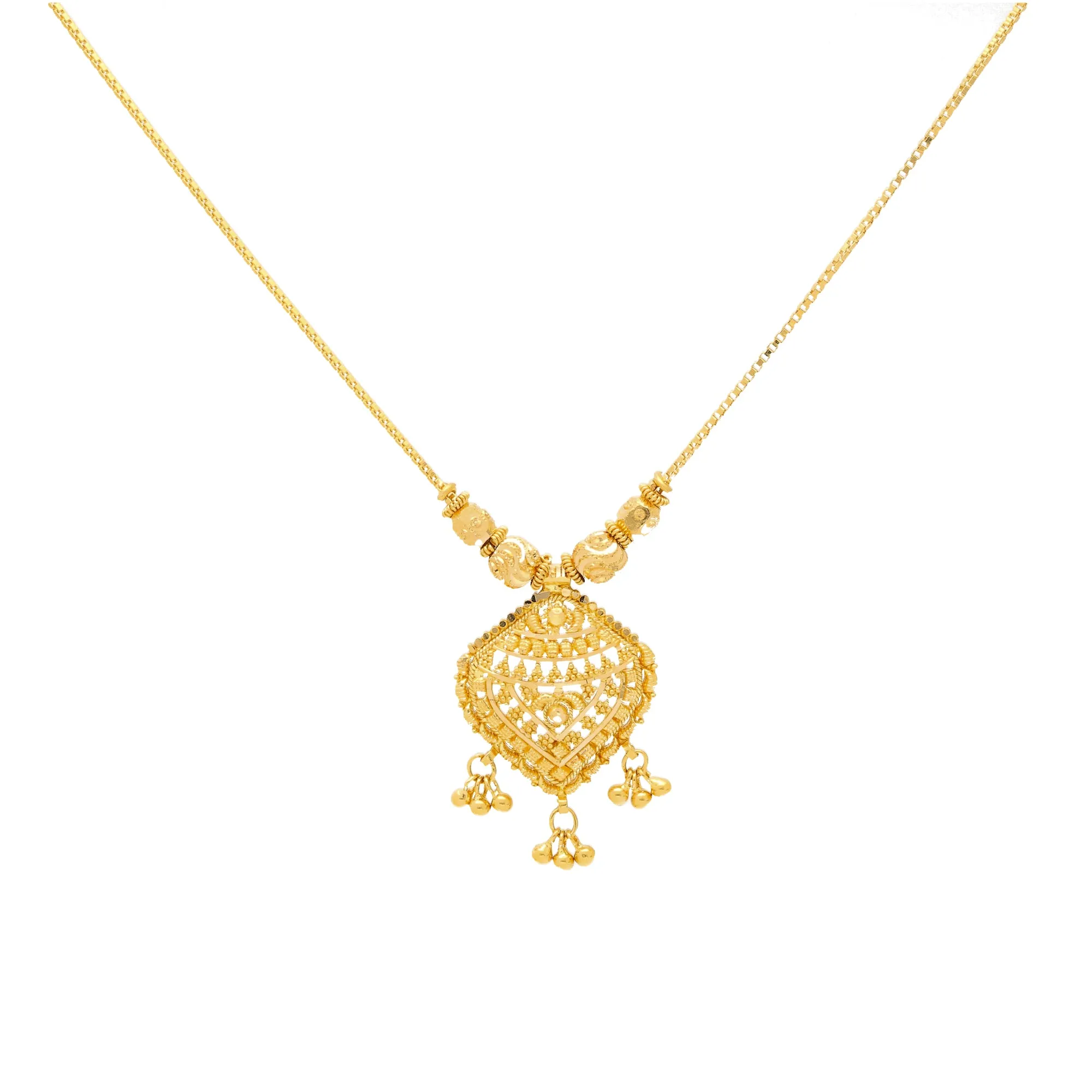 22K Yellow Gold Necklace Set (15.8gm)