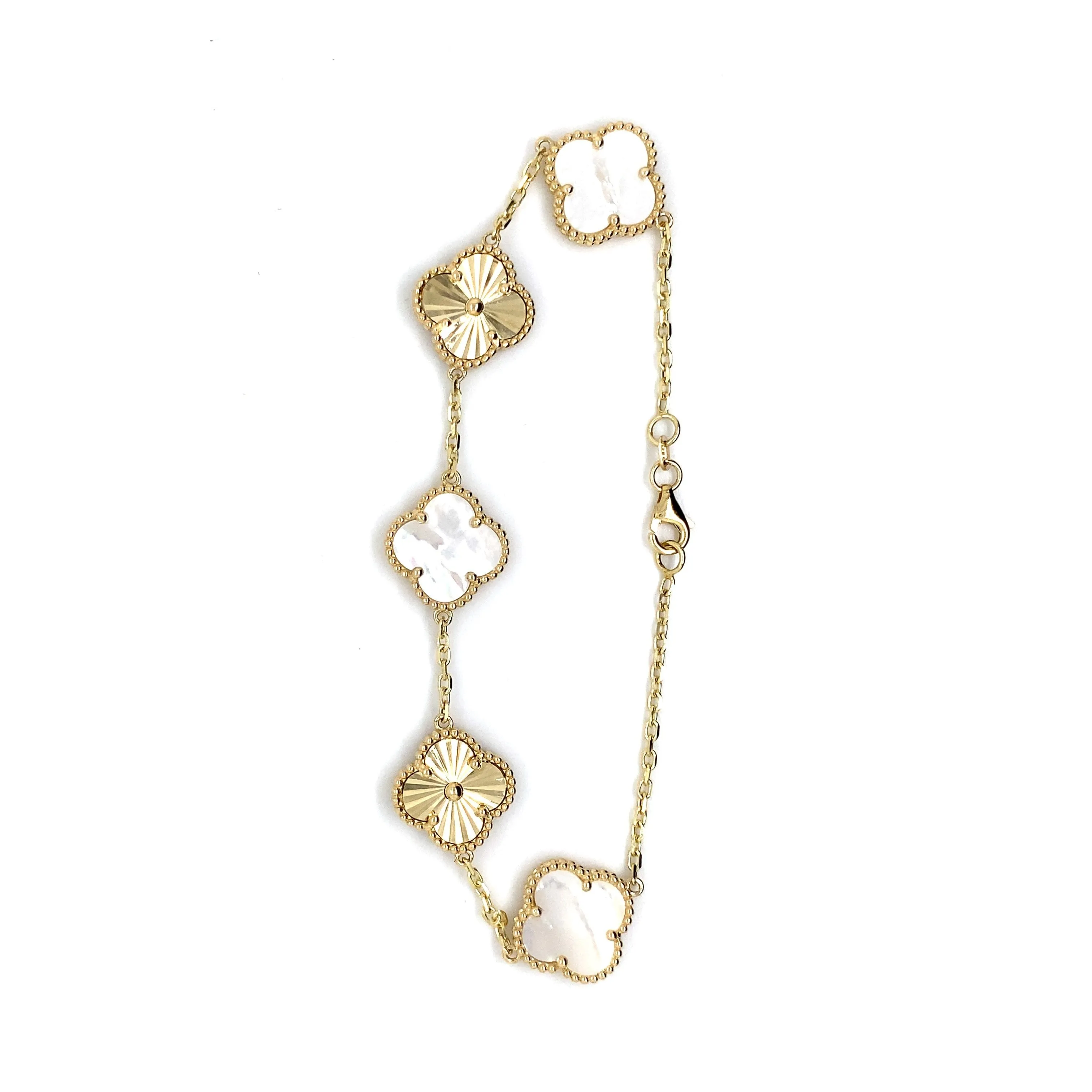 9ct Yellow Gold Clover/Quatrefoil Bracelet