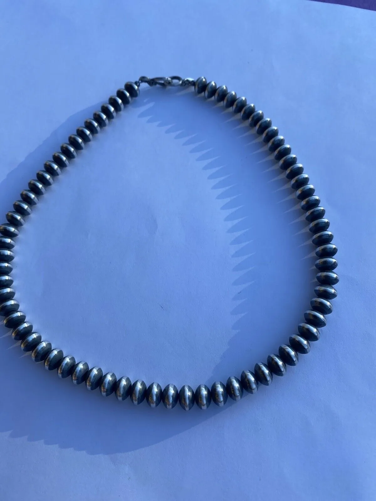 9mm Navajo Saucer Beaded Necklace