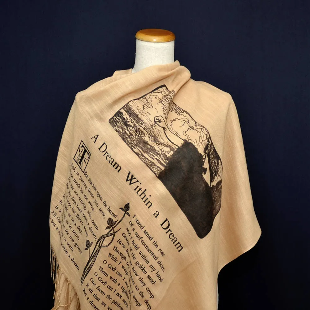 A Dream Within a Dream by Edgar Allan Poe  Shawl Scarf Wrap