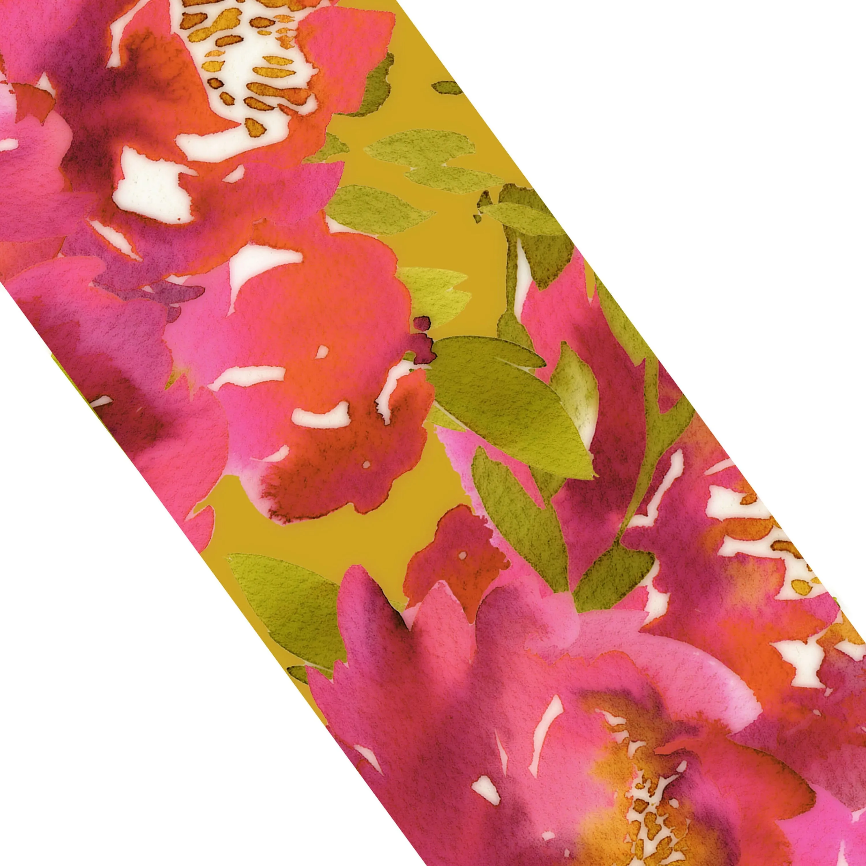 Abstract Petals Mustard,Skinny Scarf,Woman Scarf,All season scarf,LightweightScarf,ladies scarf,artist scarf,painted scarf,satin scarf