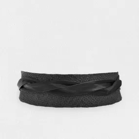 ADA - BLACK WOVEN WRAP BELT