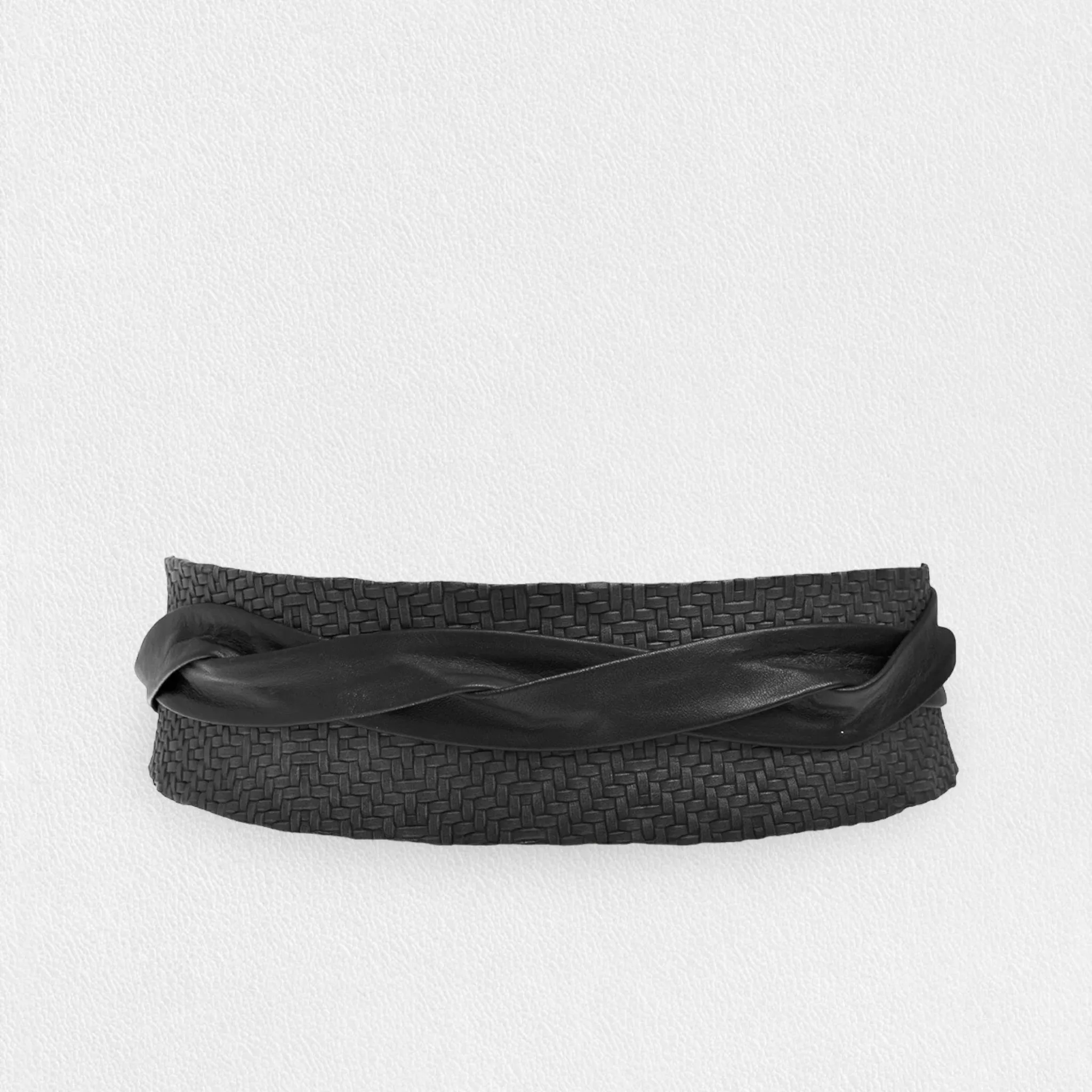 ADA - BLACK WOVEN WRAP BELT