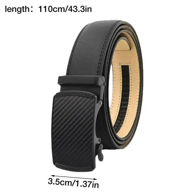 Adjustable Ratchet Leather Belt for Men - Elegant Accessory for Formal and Casual Outfits