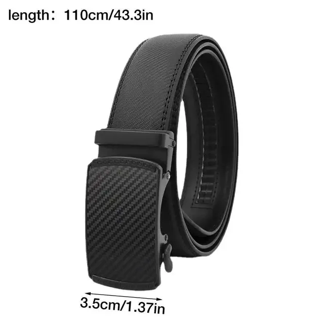 Adjustable Ratchet Leather Belt for Men - Elegant Accessory for Formal and Casual Outfits