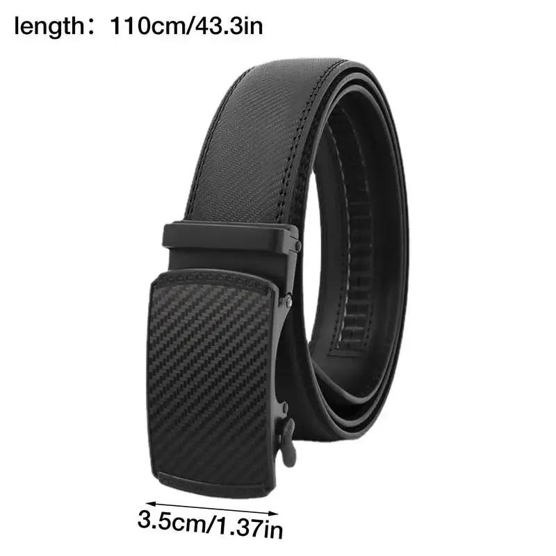 Adjustable Ratchet Leather Belt for Men - Elegant Accessory for Formal and Casual Outfits