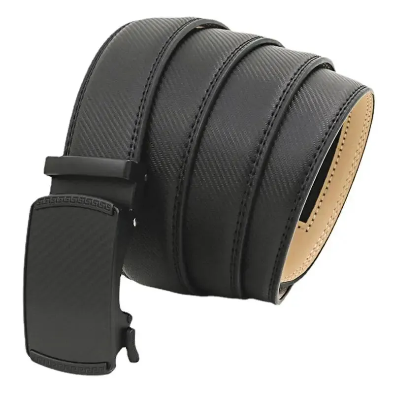 Adjustable Ratchet Leather Belt for Men - Elegant Accessory for Formal and Casual Outfits