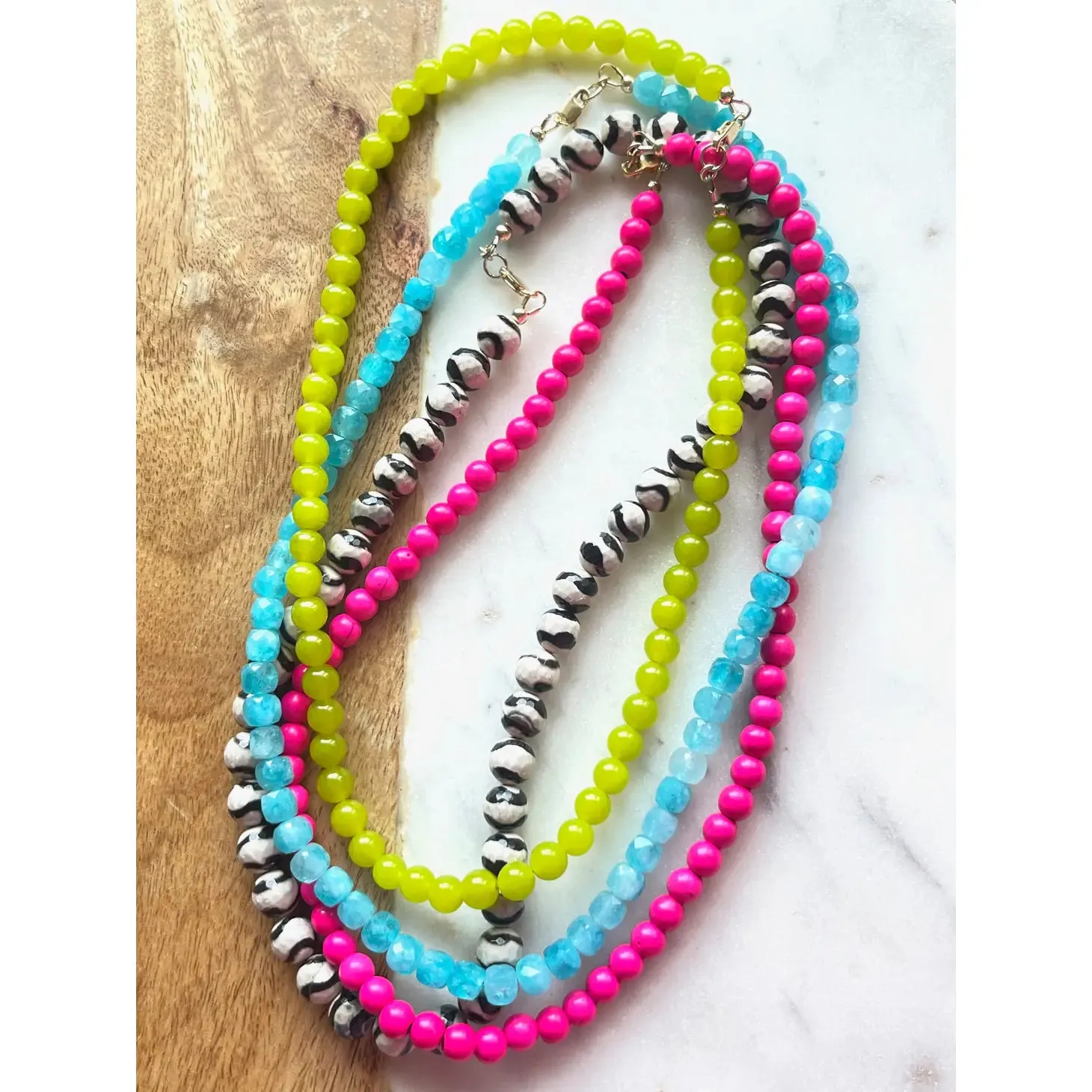 Alisa Beaded Necklace | Pink