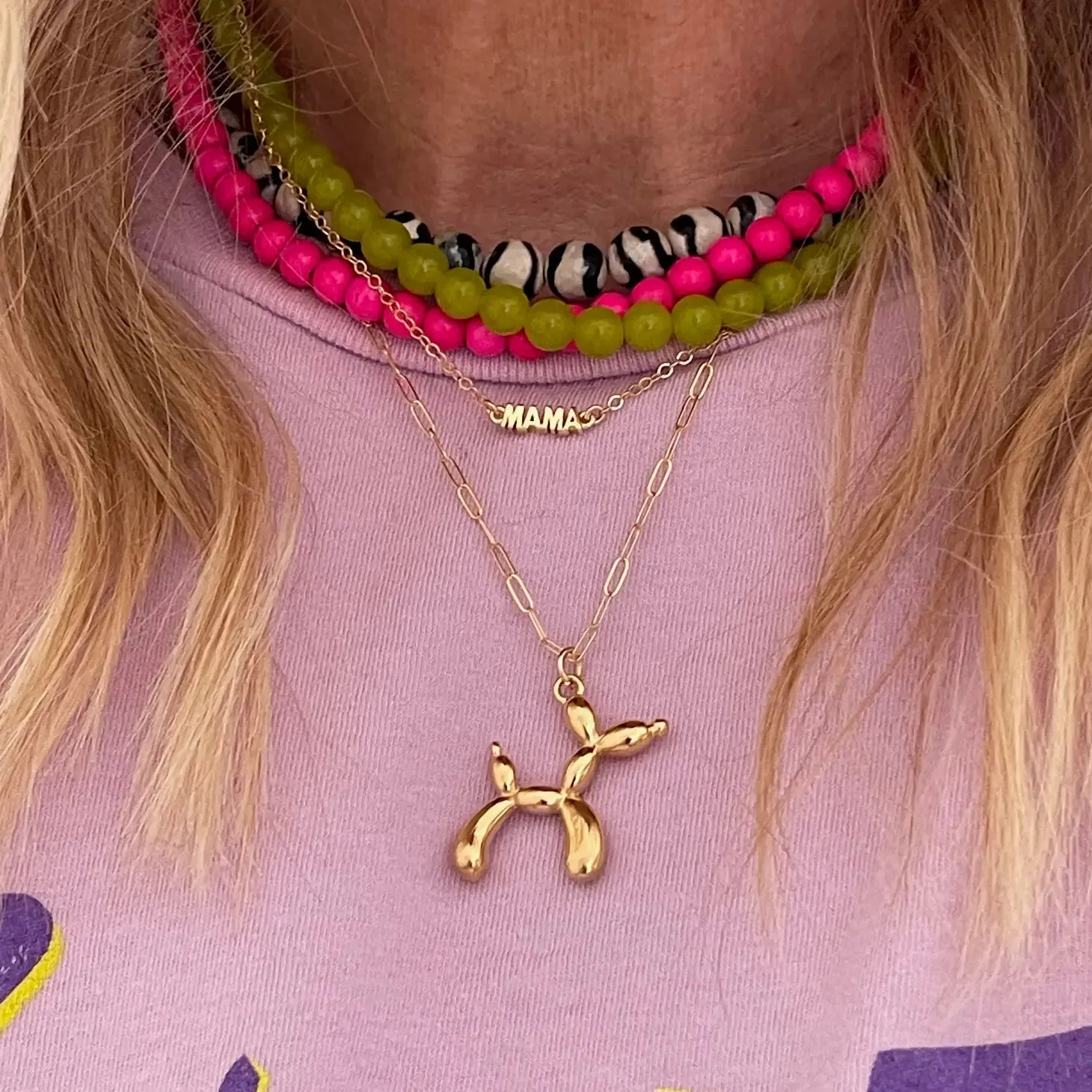Alisa Beaded Necklace | Pink