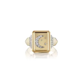 All-Gold Motif Signet Ring