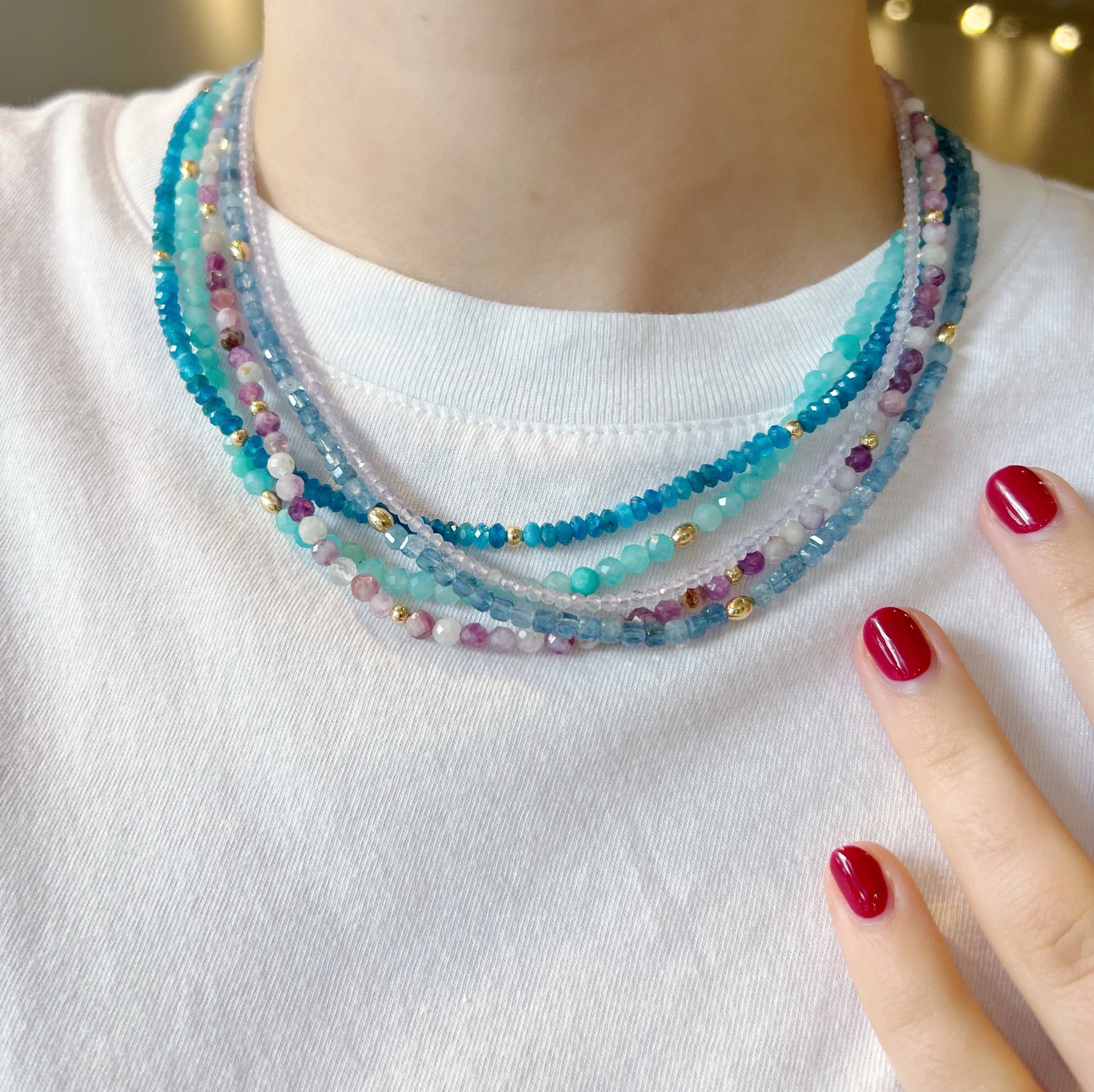 Apatite Beaded Necklace