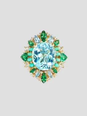 Aqua Poseidon Ring